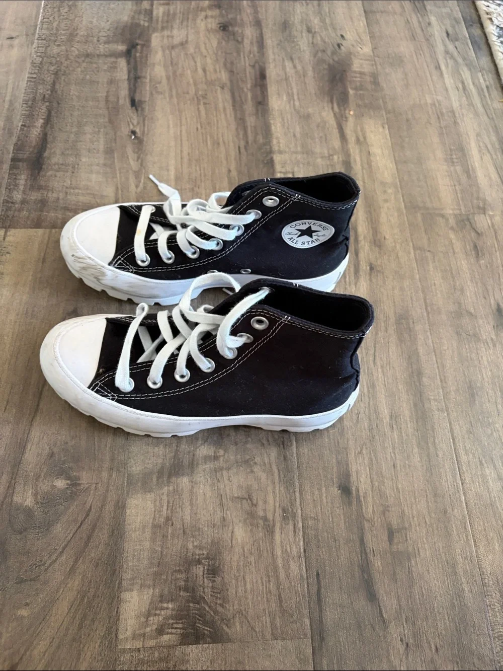 Converse Black and White High Top Sneakers
